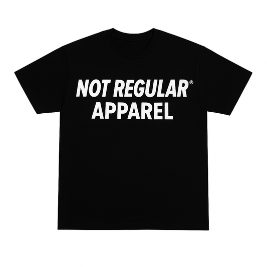 BLACK NOT REGULAR TSHIRT