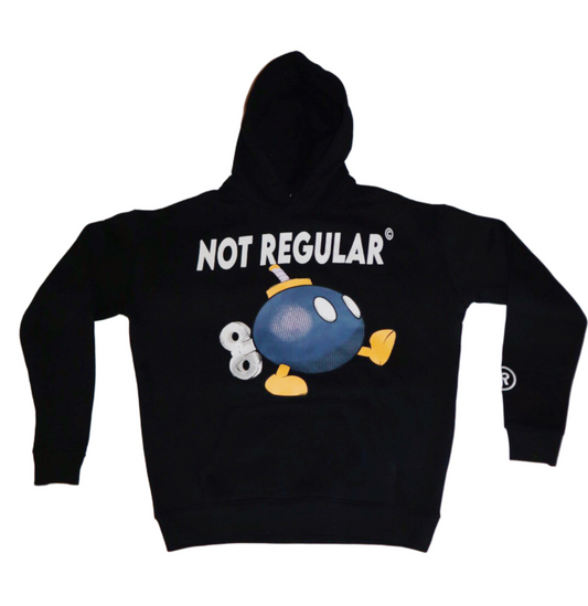 BLACK NOT REGULAR HOODIE